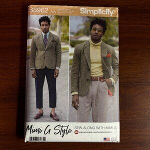 Simplicity Mimi G Style Pattern S8962AA for Men's Lined Blazer